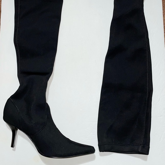 Pazzo Over the Knee pointy toe Fabric Boots ๐ค - Picture 5 of 14
